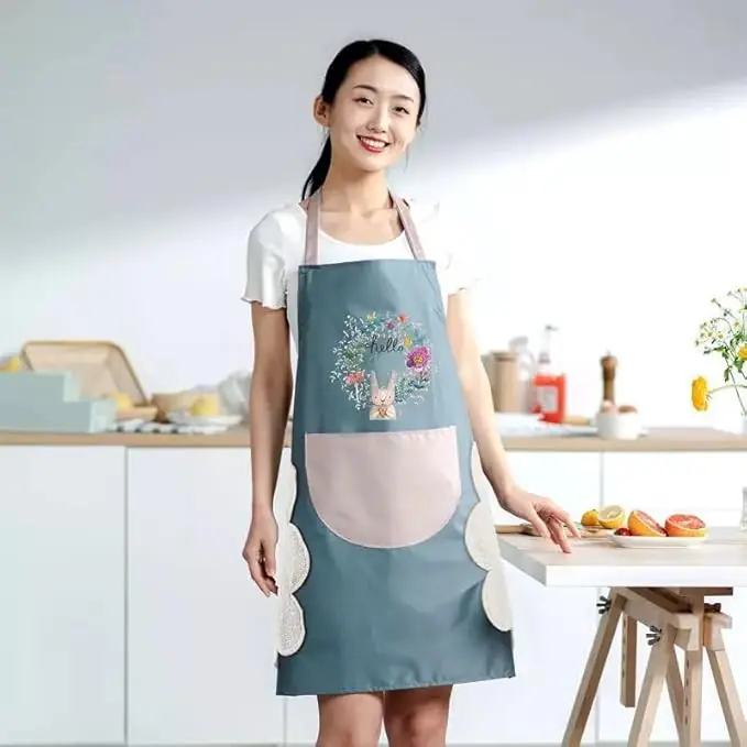 Kitchen Apron with Wiping Hand Towel